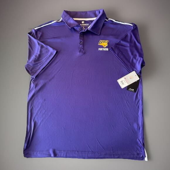 Colosseum University of Northern Iowa Panthers Purple Polo Shirt Men's XL NWT - Picture 1 of 3